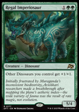 (177) Magic The Gathering Aetherdrift Single: Regal Imperiosaur  Rare