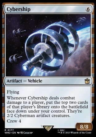 (177) Magic The Gathering Universes Beyond: Doctor Who Single: Cybership Holo Rare