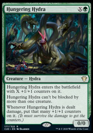 (177/322) Magic The Gathering Commander: Ikoria Single: Hungering Hydra  Rare