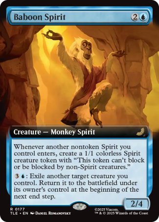 (177) Magic The Gathering Magic: The Gathering | Avatar: The Last Airbender: Eternal Single: Baboon Spirit (V.2) Holo Rare