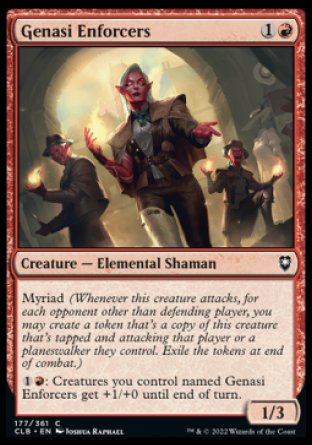 (177) Magic The Gathering Commander Legends: Battle for Baldur's Gate Single: Genasi Enforcers Holo Common
