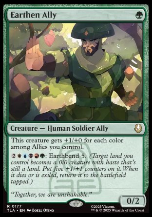 (177) Magic The Gathering Magic: The Gathering | Avatar: The Last Airbender Single: Earthen Ally Holo Rare