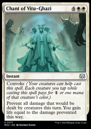 (177) Magic The Gathering Commander: March of the Machine Single: Chant of Vitu-Ghazi  Uncommon