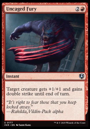(177) Magic The Gathering Innistrad Remastered Single: Uncaged Fury Holo Uncommon