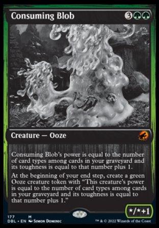 (177) Magic The Gathering Innistrad: Double Feature Single: Consuming Blob Holo Mythic
