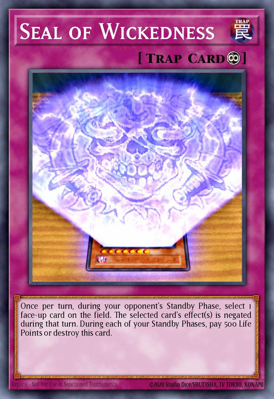 (079) YuGiOh TCG SOVR: Stardust Overdrive Single: Seal of Wickedness  Super Rare