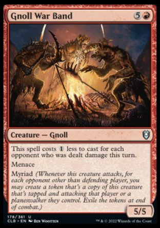 (178) Magic The Gathering Commander Legends: Battle for Baldur's Gate Single: Gnoll War Band Holo Uncommon