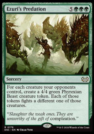 (178) Magic The Gathering Commander: Duskmourn: House of Horror Single: Ezuri's Predation  Rare