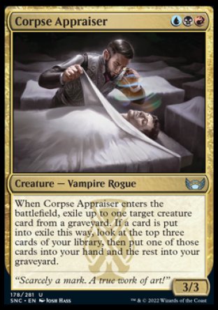 (178) Magic The Gathering Streets of New Capenna Single: Corpse Appraiser  Uncommon