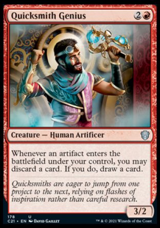 (178) Magic The Gathering Commander: Strixhaven Single: Quicksmith Genius  Uncommon