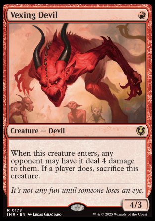 (178) Magic The Gathering Innistrad Remastered Single: Vexing Devil Holo Rare