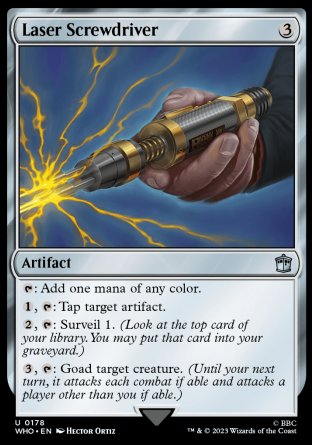 (178) Magic The Gathering Universes Beyond: Doctor Who Single: Laser Screwdriver Holo Uncommon