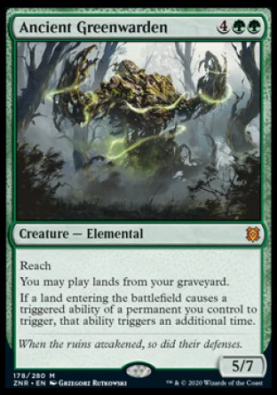 (178) Magic The Gathering Zendikar Rising: Promos Single: Ancient Greenwarden (V.2)  Mythic
