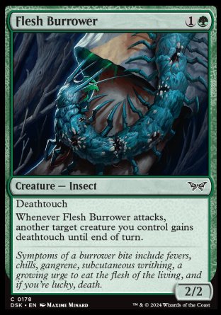 (178) Magic The Gathering Duskmourn: House of Horror Single: Flesh Burrower  Common