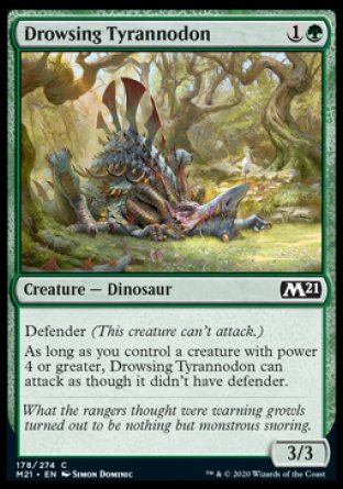 (178) Magic The Gathering Core 2021 Single: Drowsing Tyrannodon  Common