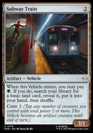 (178) Magic The Gathering Magic: The Gathering | Marvel's Spider-Man Single: Subway Train Holo Common