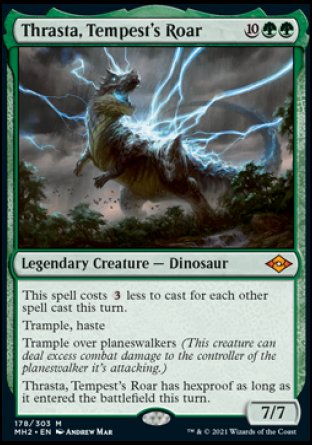 (178) Magic The Gathering Modern Horizons 2 Single: Thrasta, Tempest's Roar  Mythic