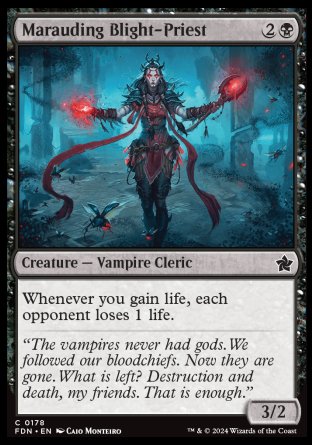 (178) Magic The Gathering Magic: The Gathering Foundations Single: Marauding Blight-Priest  Common
