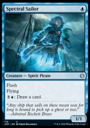 (178) Magic The Gathering Jumpstart Single: Spectral Sailor  Uncommon