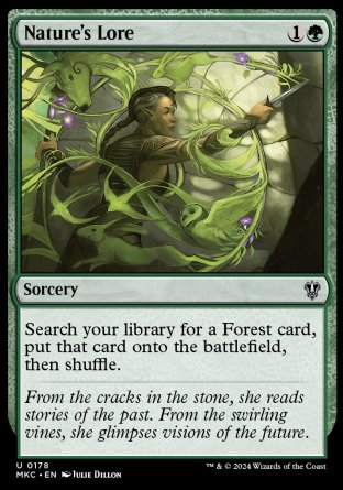 (178) Magic The Gathering Commander: Murders at Karlov Manor Single: Nature's Lore  Uncommon