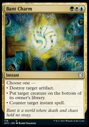 (178) Magic The Gathering Commander: Adventures in the Forgotten Realms Single: Bant Charm  Uncommon