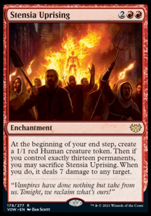 (178) Magic The Gathering Innistrad: Crimson Vow Single: Stensia Uprising Holo Rare