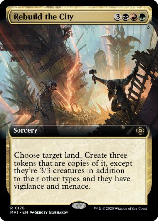 (178) Magic The Gathering March of the Machine: The Aftermath: Extras Single: Rebuild the City (V.3) Holo Rare