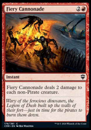 (178/361) Magic The Gathering Commander Legends Single: Fiery Cannonade  Common