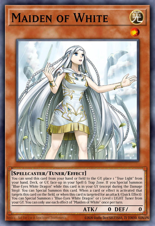 (018) YuGiOh TCG 25LP: Limited Pack World Championship 2025 Single: Maiden of White (V.3 - Secret Rare)  Secret Rare