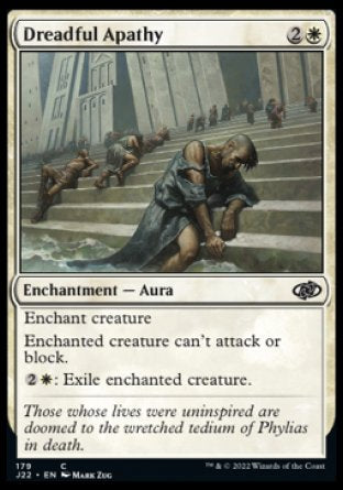 (179) Magic The Gathering Jumpstart 2022 Single: Dreadful Apathy  Common