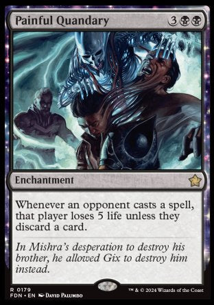 (179) Magic The Gathering Magic: The Gathering Foundations Single: Painful Quandary  Rare