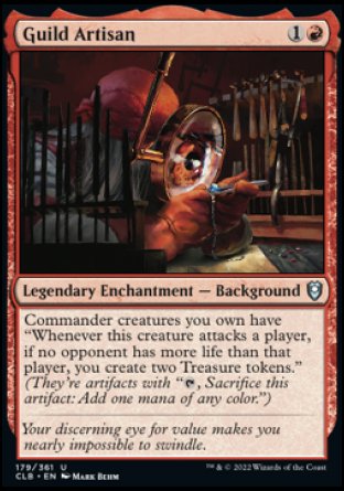 (179) Magic The Gathering Commander Legends: Battle for Baldur's Gate Single: Guild Artisan  Uncommon