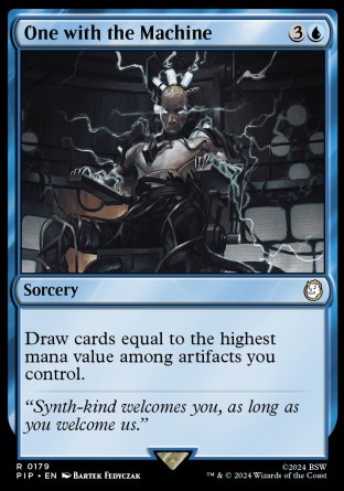 (179) Magic The Gathering Universes Beyond: Fallout Single: One with the Machine  Holo Rare