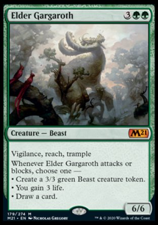 (179) Magic The Gathering Core 2021: Promos Single: Elder Gargaroth (V.1) Holo Mythic