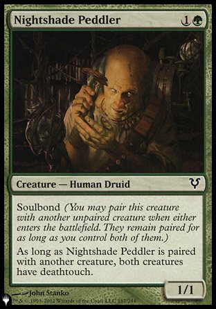 (187) Magic The Gathering The List Single: Nightshade Peddler  Common