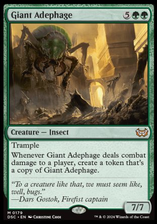 (179) Magic The Gathering Commander: Duskmourn: House of Horror Single: Giant Adephage  Mythic