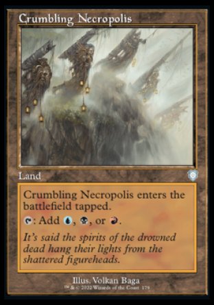 (179) Magic The Gathering Commander: The Brothers' War Single: Crumbling Necropolis  Uncommon