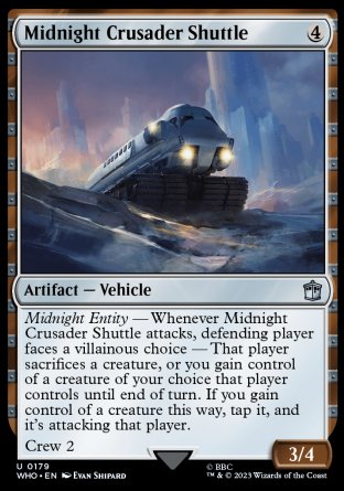 (179) Magic The Gathering Universes Beyond: Doctor Who Single: Midnight Crusader Shuttle Holo Uncommon