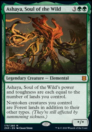(179) Magic The Gathering Zendikar Rising: Promos Single: Ashaya, Soul of the Wild (V.2) Holo Mythic
