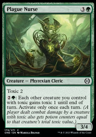 (179) Magic The Gathering Phyrexia: All Will Be One Single: Plague Nurse Holo Common
