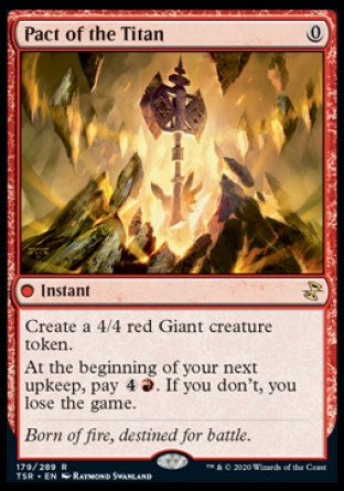 (179/289) Magic The Gathering Time Spiral Remastered Single: Pact of the Titan Holo Rare