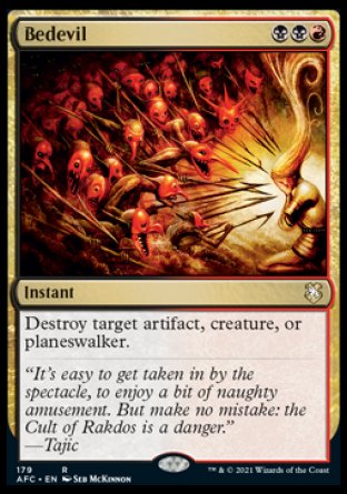 (179) Magic The Gathering Commander: Adventures in the Forgotten Realms Single: Bedevil  Rare