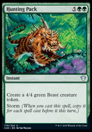 (179/322) Magic The Gathering Commander: Ikoria Single: Hunting Pack Holo Uncommon
