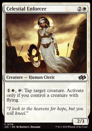 (179) Magic The Gathering Foundations Jumpstart Single: Celestial Enforcer  Common