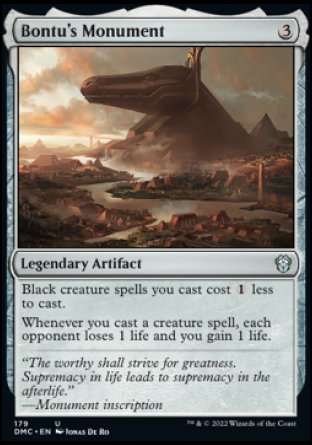 (179) Magic The Gathering Commander: Dominaria United Single: Bontu's Monument  Uncommon