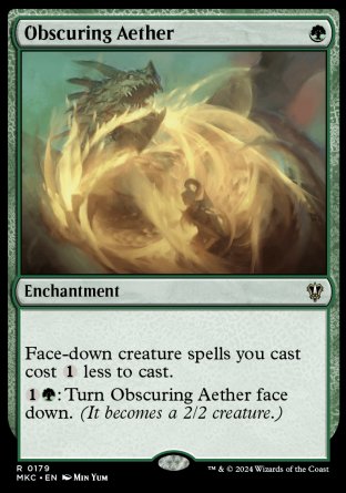 (179) Magic The Gathering Commander: Murders at Karlov Manor Single: Obscuring Aether  Rare