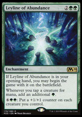 (179/280) Magic The Gathering Core 2020 Single: Leyline of Abundance  Rare