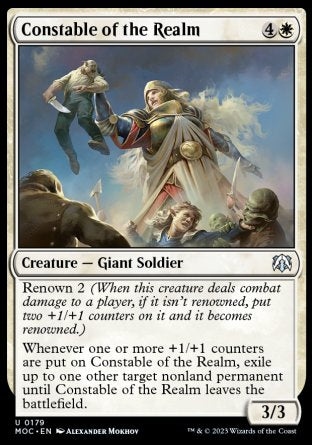 (179) Magic The Gathering Commander: March of the Machine Single: Constable of the Realm  Uncommon