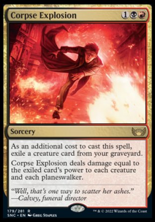 (179) Magic The Gathering Streets of New Capenna Single: Corpse Explosion Holo Rare