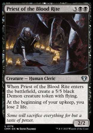 (179) Magic The Gathering Commander Masters Single: Priest of the Blood Rite Holo Uncommon